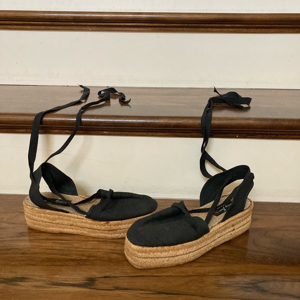 Espadrilles black platform